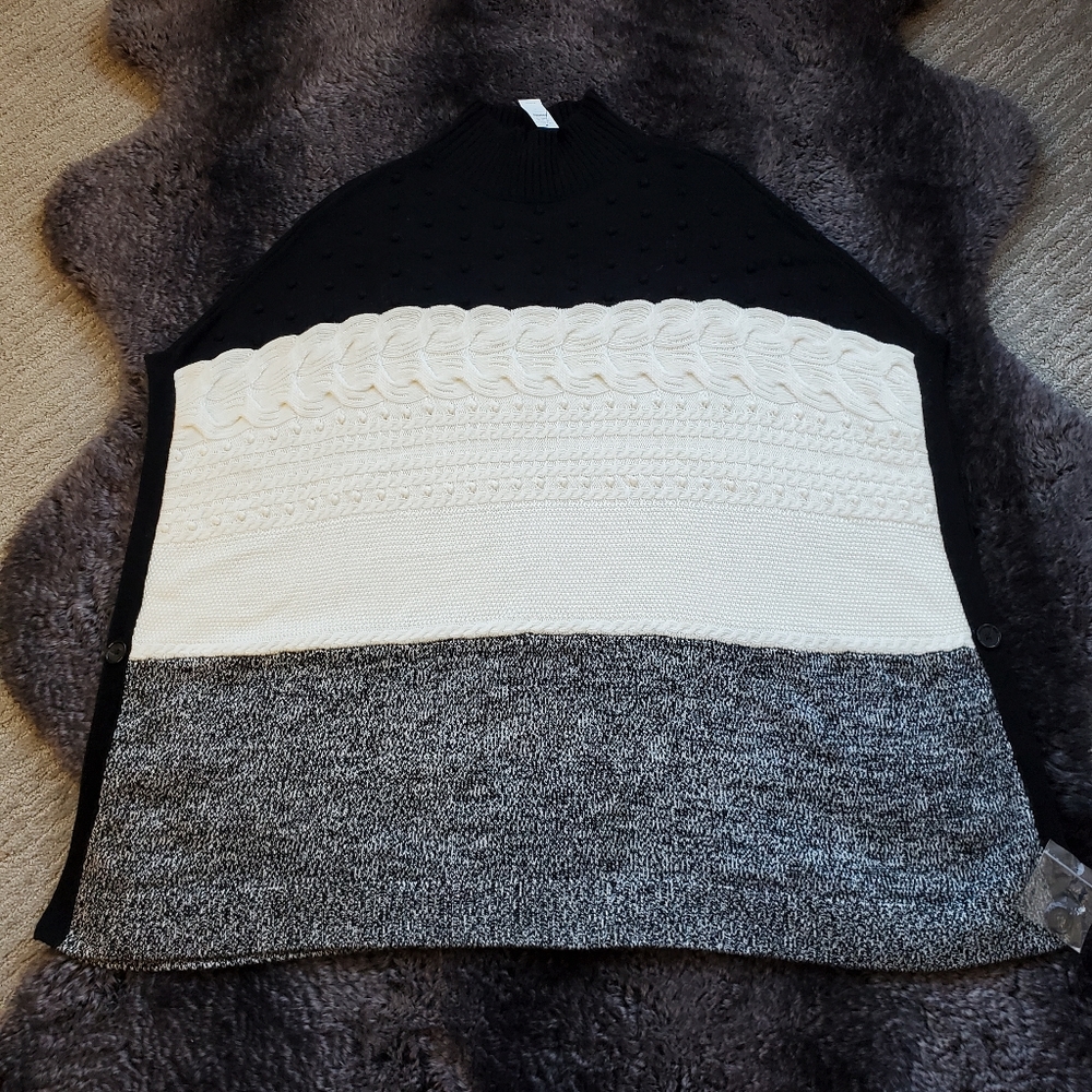 Talbots pullover cardigan poncho